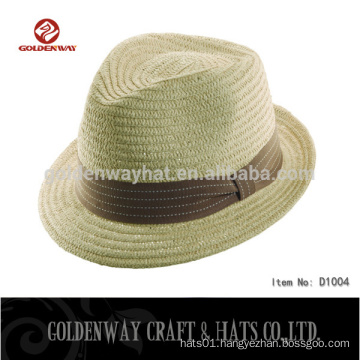 yiwu factory supplier cheap High Quality Custom paper braid Fedora Hat for ladies